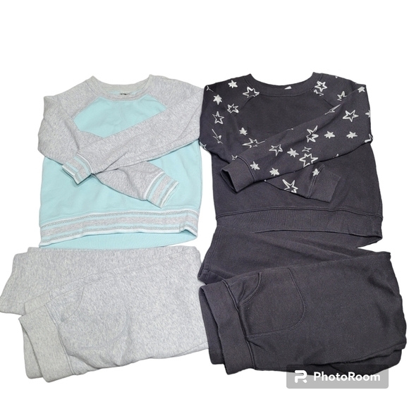 Athletic Works Black And Grey 4 Piece Jogger Set Girls Size Medium - Picture 10 of 10